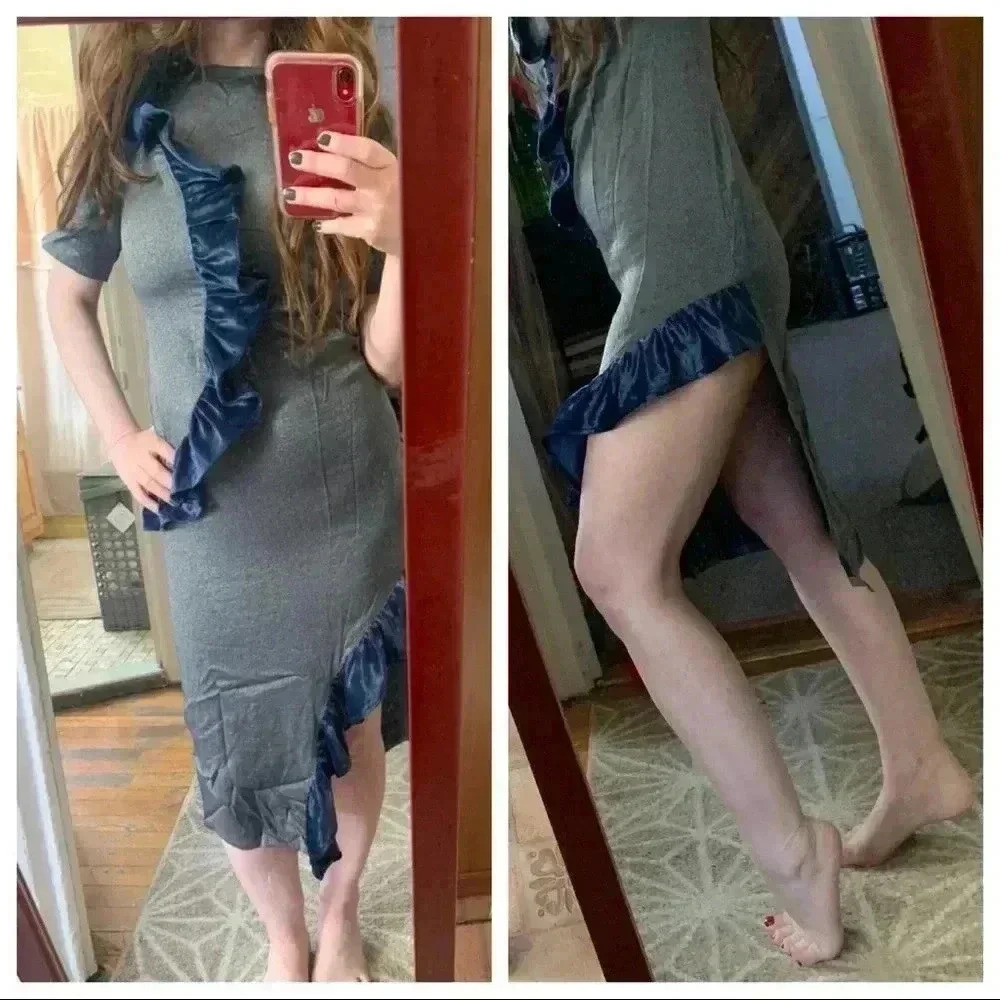 Silvae Bardot ruffle dress